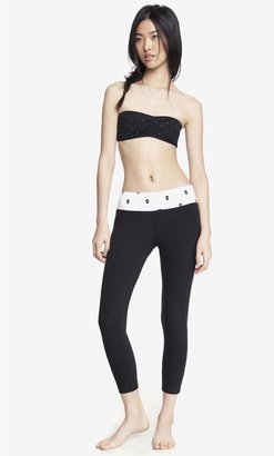 Express Cropped Printed Wide Waistband Yoga Legging