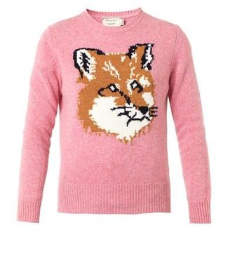 Kitsune MAISON Fox-intarsia wool sweater