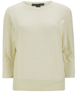 Marc by Marc Jacobs Women's Lucinda Knit Boxy Sweater Antique White