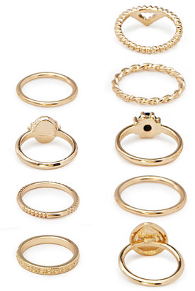 Forever 21 Faux Stone Ring Set