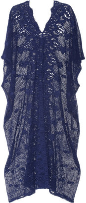 Miguelina Racquel crocheted cotton-lace kaftan