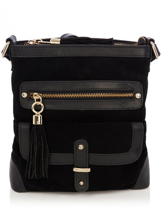 Oasis Leather Lucy Suede Cross Body Bag