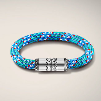 John Hardy CLASSIC CHAIN COLLECTION Station Bracelet on Multicolor Light-Blue Sailing Cord