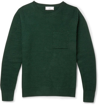 Ami Waffle-Knit Cotton Sweater