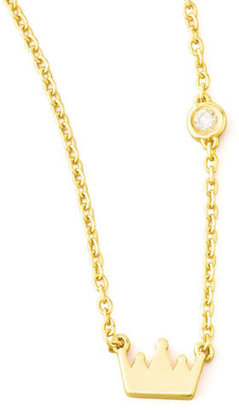 SHY by SE Crown Bezel-Diamond Pendant Necklace
