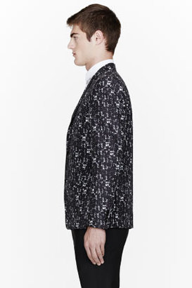 Calvin Klein COLLECTION Washed black Abstract Print Slater Blazer