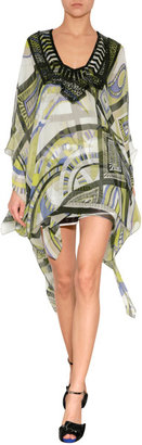 Emilio Pucci Silk Tunic with Beaded Embellishment Gr. 40