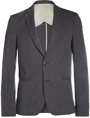 Folk Grey SLim-Fit Woven-Cotton Suit Jacket