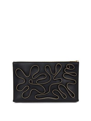Stella McCartney Cavendish zip-detail faux-leather clutch