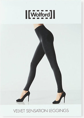 Wolford Women's Black Velvet Sensation Leggings, Size: XS