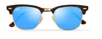 Ray-Ban Clubmaster Acetate and Metal Mirrored Sunglasses