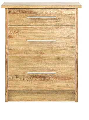Taunton 3-Drawer Graduated Bedside Cabinet