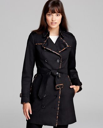 Burberry Trench - Animal Printed Leather Trim