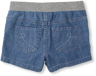 Children's Place Denim knit-waist shorts