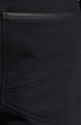 Rogue Knit Moto Jogger Pants with Leather Trim