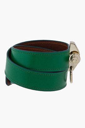 Givenchy Green leather Obsedia triple-Wrap Bracelet