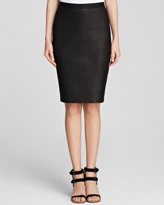 Eileen Fisher Leather Front Pencil Skirt - The Fisher Project