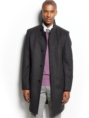 HUGO BOSS Sintrax Solid Wool-Cashmere Overcoat