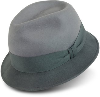 Paul Smith Men's Gray Dip-Dyed Trilby Hat