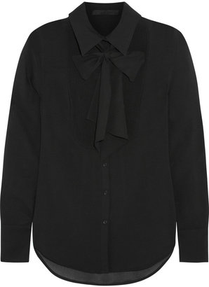 Karl Lagerfeld Paris Vermen pussy-bow crepe shirt