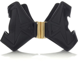 Alexander McQueen Cutout patent leather belt