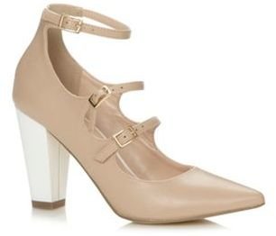 Call it SPRING Natural Kluger triple strap high court shoes