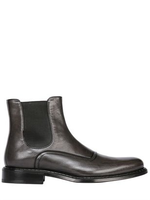 a. testoni Brushed Leather Beatles Boots