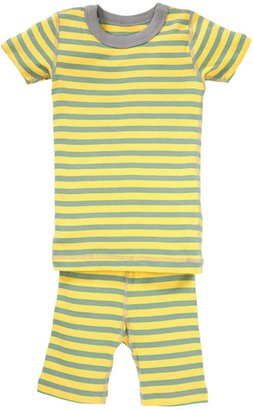 Skylar Luna Organic Short Sleeve Striped Pajama Set (Baby, Toddler, Little Boys, & Big Boys)