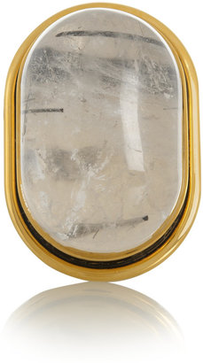 Saint Laurent Bague Cherry gold-plated quartz ring
