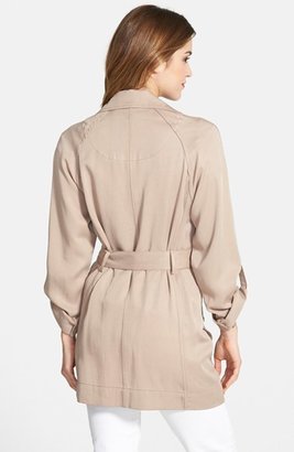 Vince Camuto Double Breasted Raglan Sleeve Trench Coat