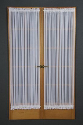 D. Kwitman and Son Voile Door Panel, 45-Inch, White