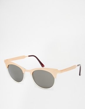 Jeepers Peepers Cateye Sunglasses - Gold clear