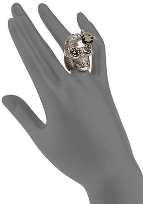 Alexander McQueen Bee & Skull Cocktail Ring