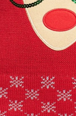 DEREK HEART Reindeer Sequin Sweater (Juniors)