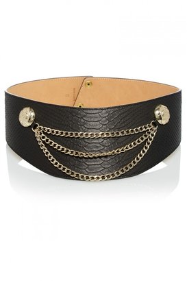 Temperley London Duchess Leather Corset Waist Belt