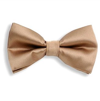Born to Love Clothing Solid Tan Baby Kids Bow Tie