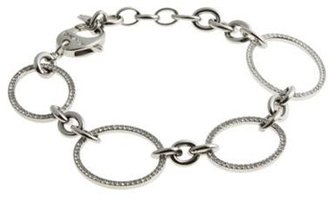 DKNY Silver stone oval link bracelet