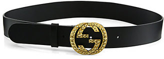 Gucci Leather Studded GG Belt