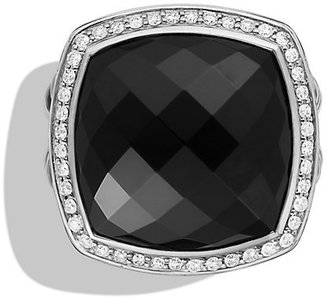 David Yurman Albion Ring with Black Onyx and Diamonds