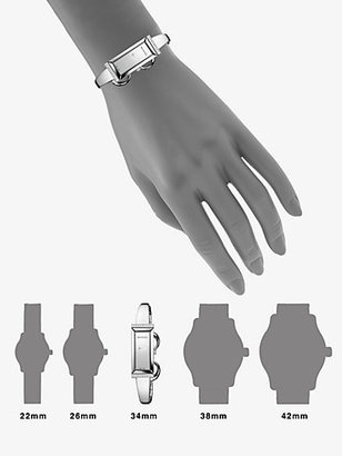 Gucci G-Frame Diamond & Stainless Steel Rectangular Watch/Silver