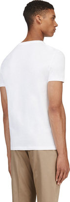 Alexander McQueen White Floral Skull T-Shirt