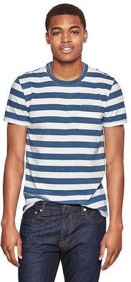 Gap 1969 Indigo Stripe Pocket T-Shirt