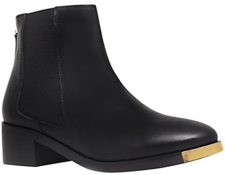 KG by Kurt Geiger Shadow Leather Ankle Boots, Black