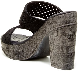Italian Shoemakers Perforated Platform Sandal