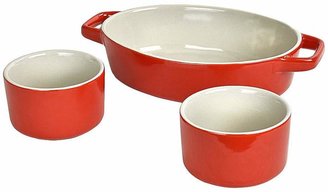 Swan 3-Piece Oven To Tableware 3 Piece Set - Red