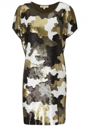 MICHAEL Michael Kors Sequinned camouflage dress