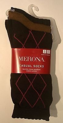 Merona New 3 Pair Casual Women's Crew Socks Size 9-11
