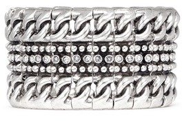 Nobrand Sasso' chain linear pavé bracelet