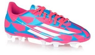 adidas Boy's pink 'F5' firm ground football boots