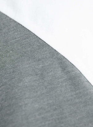 Topman Grey Marl/White Contrast Raglan Longsleeve T-shirt